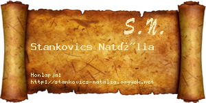 Stankovics Natália névjegykártya