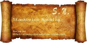 Stankovics Natália névjegykártya