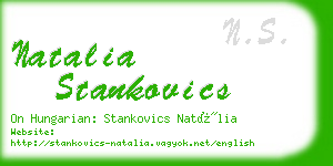 natalia stankovics business card